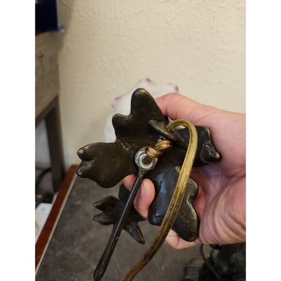 VINTAGE ORNATE CHERUB ANGEL BLOWING HORN LAMP / NIGHT‎ LIGHT - Picture 10 of 10